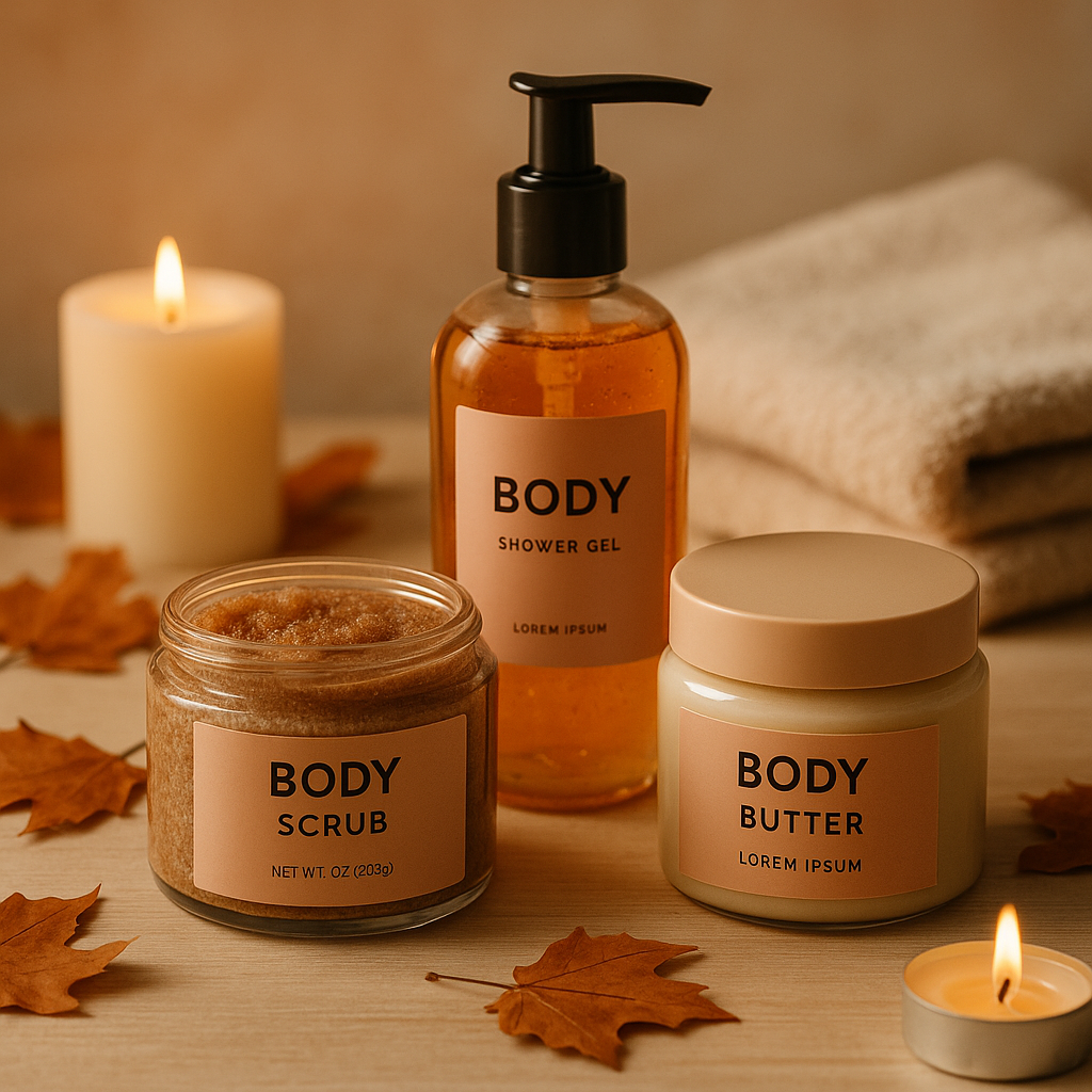 Soins corps modernes en automne